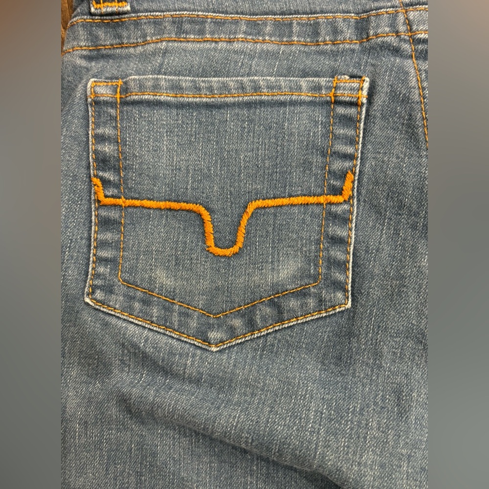 Kimes Ranch Women's Blue Jeans with Orange Stitching